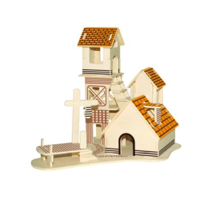 China DIY TOY New Arrival 3D Puzzle Children House Wooden 3D Puzzle Customized Jigsaw Toys for sale