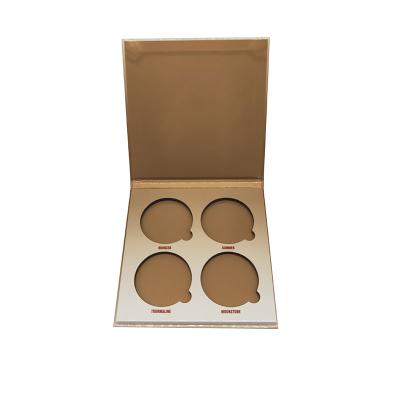 China Recyclable Custom Blank Eyeshadow Cardboard Eyeshadow Palette Packaging Box Private Label for sale