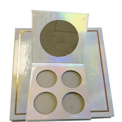 China Disposable Wholesale Glitter Eyeshadow Palette Empty Eyeshadow Packaging Private Label Packing Palette Customized for sale