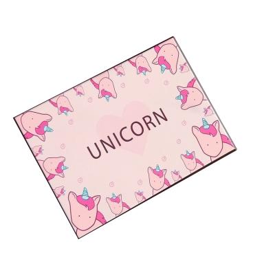 China Recyclable Customized Recyclable Unicorn Printing Eyeshadow Makeup Palette Empty Cosmetic Packaging Box for sale