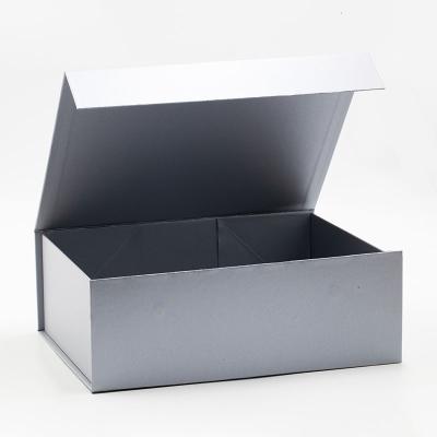 China Recyclable Eco Friendly Luxury Custom Design Logo Packaging Magnetic Lid Open Flat Pack Gift Box for sale