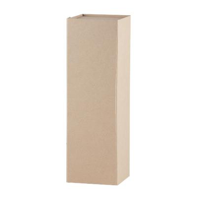 China Recyclable Wholesale Kraft Paper Color Long Closure Glass Wine Bottle Magnetic Gift Box for sale