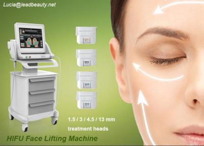 China 10,000 shots ultrasound hifu machine /  1.5 / 3 / 4.5, 13mm heads hifu face lifting machine for sale