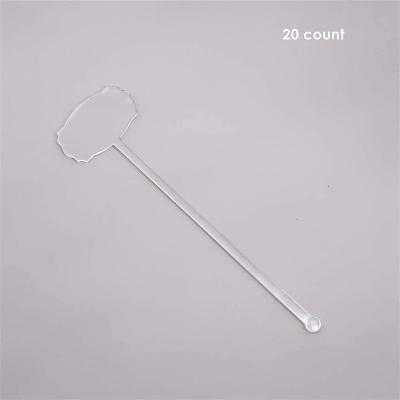 China Viable Wholesale Clear Acrylic Plastic Drink Stirrers For Cocktail Cocktail Stir Sticks With Escort Place Cards for sale