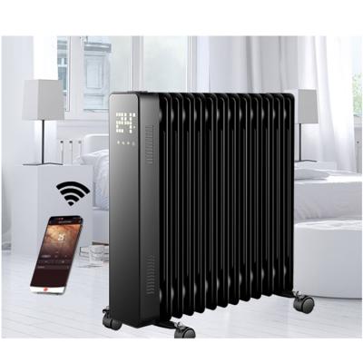 China Adjust Thermostatic Controller 1000W~2500W Hot Selling WIFI Radiator Home Oil Heater Electric Oil Filled Radiator for sale