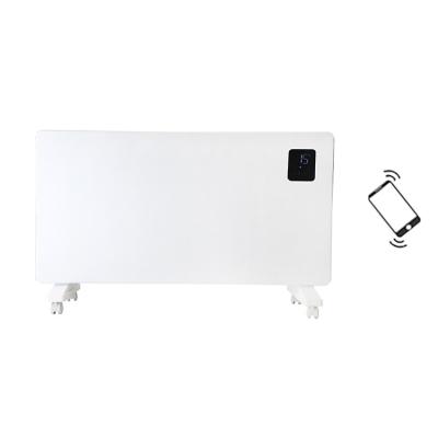 China 2 Heat Settings Electric Concave Glass Wall Panel Convector Tempered Convection Heater Best With WIFI APP for sale