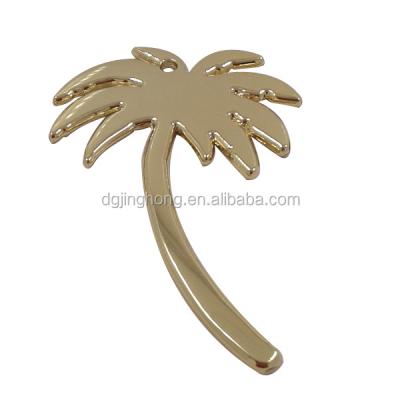 China Eco-Friendly Coconut-Tree Pendant Necklace Meaning Gold Metal Coconut-Tree Pendant for sale