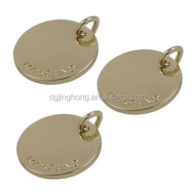 China Customized Customized Round Gold Metal Charms Factory for sale