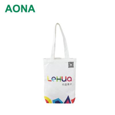 China Simple White Empty Canvas Handled Logo Cotton Tote Bag Low MOQ Cheap Reusable Shopping Bags Printing Custom Wholesale for sale