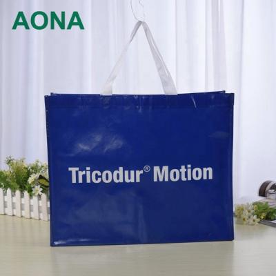 China Logo 80g Luxury Promotional Polypropylene Grocery Polypropylene Non Woven Tote Bag for sale