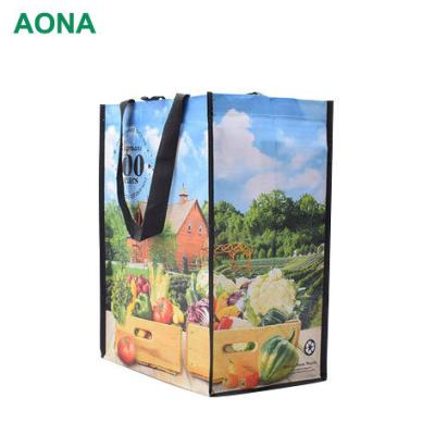 China Customized Wholesale Custom Logo Printing Reusable Waterproof Bulk Recyclable Laminated Packaging Recycled PP Woven Bag for sale