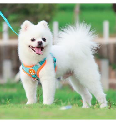 China Custom RTS Reflective Dog Harness Set Adjustable Dog Harness Collar Leash Vest for sale