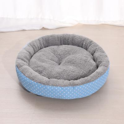 China Sustainable Petstar Wholesale Home Style Sofa Fabric Breathable Round Comfortable Pet Dog Bed for sale