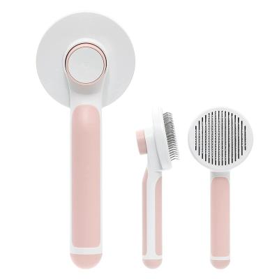 China Viable New Promotion Style Pet Grooming Brush Pet Hair Remover Cat Self Cleaning Brush Hot Brush for sale