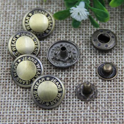 China Viable Factory Price High Quality Custom Engraved Snap Logo Snap Button For Garment for sale