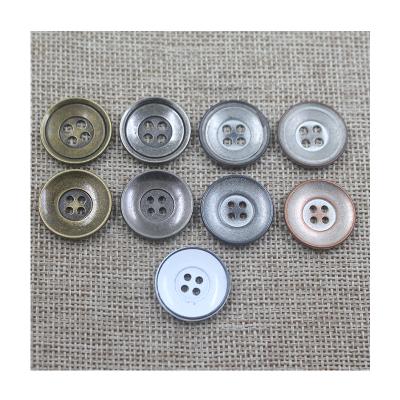 China Washable Custom High Quality Alloy Metal Factory Shirt Button Sewing 4 Hole for sale