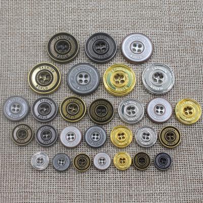 China Fashion Washable Wholesale Design Factory Metal 4 Hole Sewing Button For Clothing,Hole Button For Shirt for sale