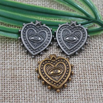 China Garment Accessories Decorative Heart Shape Nickel Free Studs Button Metal Custom Rivet For Jeans for sale