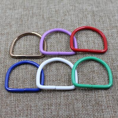 China Clothing factory wholesale fashion colorful metal D-ring belt buckle for bag for sale