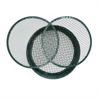 China Plain Weave 37cm Large Green Industrial Powered Soil Sieve Toolsstation Soil Sieve for sale