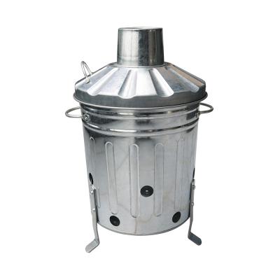 China Best Hotels Garden Incinerator Smokeless Garden Incinerator Galvanized Garbage Bin For Burning Garbage for sale