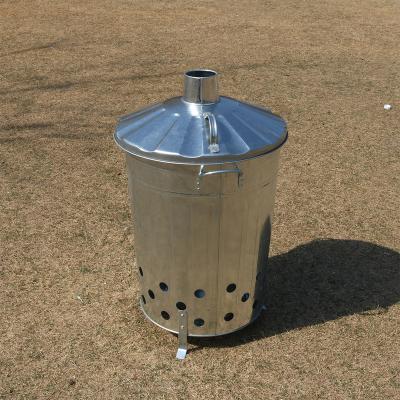 China Cheapest Garden 90L Garden Incinerator Trash Can Metal Incinerator Waste Bin for sale