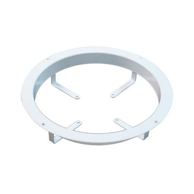 China Home Diameter 200mm White Powder Coated Stainless Steel Flange Rib Flange Adapter for sale