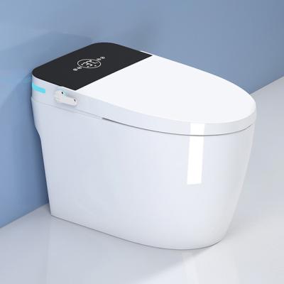 China Luxury Automatic Operation No Water Pressure Foot Flush Smart Toilet Auto WC Vaso Intelligent Sanitario With Remote Control for sale