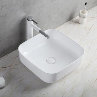 China Badkamergootstenen Worktop Basin Ware Art Basins Porcelain Bathroom Basin Easy Clean Ceramic Sanitary Sink for sale