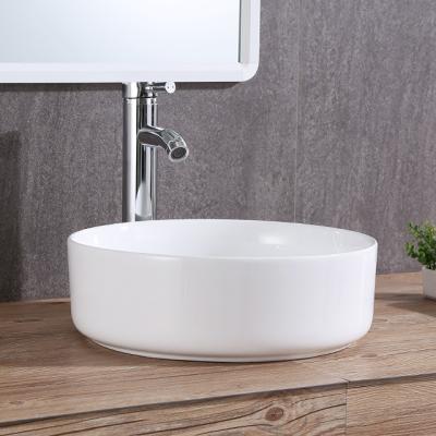 China Lavabo Easy Clean Redondo Art Basin Hand Wash Vanity Basin Bathroom Sanitary Round Countertop Basin Ceramic Sink for sale