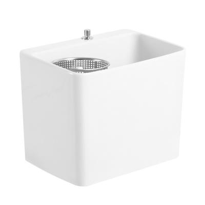 China Easy Clean Bathroom Square Hot Sale Rectangle Vessel Sink Rack Floor Mop Ceramic Outdoor Sinks for sale