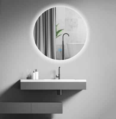 China High End Spiegel Round Wall Mirror Lighted Custom Modern Silver Bath Mirrors Led Smart Bathroom Mirror With Led Light for sale