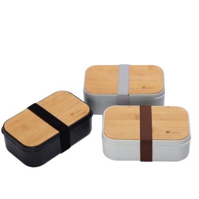 China BPA Free Microwavable Food Storage Container with Eco Friendly Bamboo Lid and Cutlery for sale