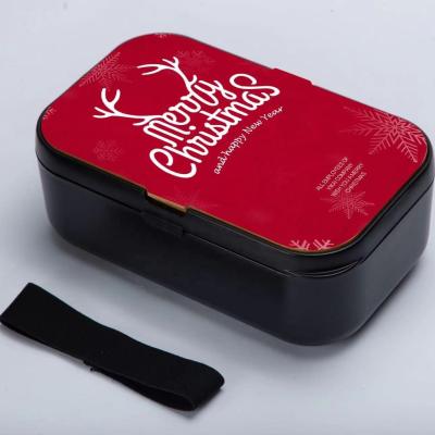 China Leak-Proof Plastic BPA-Free Eco Bamboo Bento Lunch Box for Freezer and Microwave Safe for sale