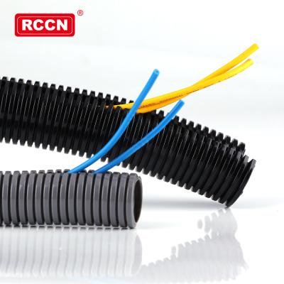 China Braided Equipment Chinese Exporter PVC Reinforce Hose Open Plastic Tube Flexible Tube Slot Tube for sale