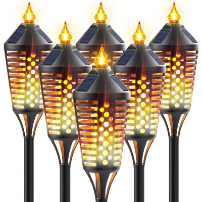 China Solar Polycarbonate 12 LED Torch Lights with Flickering Flame 4 Pack Outdoor Waterproof Flickering Flame Lights for sale