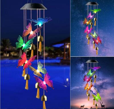 China DIFUL LANDSCAPE Tai Neng Yang Color Butterfly Bell Wind Chime Lamp is Suitable for Party Yard Garden Window for sale