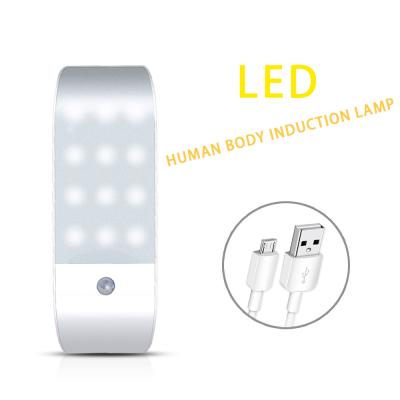 China DIFUL Mid Century Motion Sensor Light 12 LED Morden Design Lights 3-4.2V 600mAh Auto ON 0FF Intellect Lamp 120 Degree USB Charger Lamps for sale