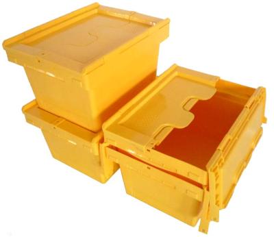 China Recyclable Heavy Duty Recycle Stackable Folding Plastic Movable Box Sealed Lid for sale