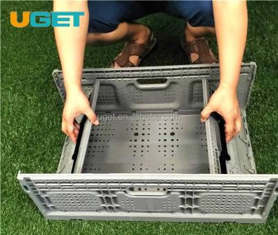 China Viable Supermarket Collapsible Plastic Collapsible Vegetable Crate for sale