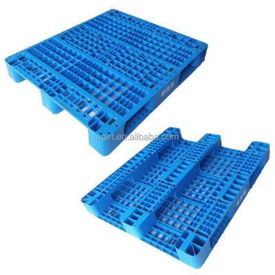 China 1200*1000 4 Entry 1200*1000 4 Face Heavy Duty Single Faced Grid 6 Single Runner Plastic Pallet for sale