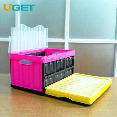 China Hot Selling Sustainable Plastic Home Household Amazon Foldable Folding Plastic Storage Box For Kids Play for sale