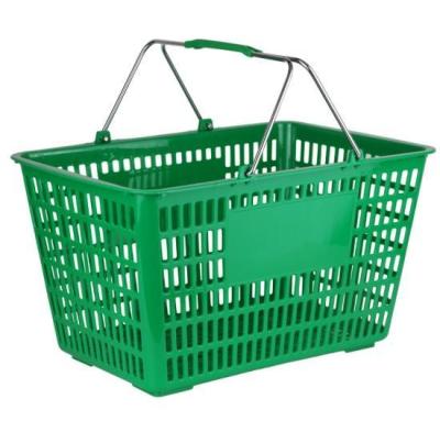 China Mesh Ball Arm Trays Hanging Supermarket Bask Plastic Refrigerator Shopping Basket for sale