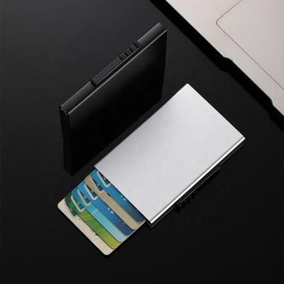 China Automatic Mult-card Anti-theft High-grade Alumina Card Box Fashion Bank Solid Color for sale