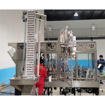 China Cheap Automatic Liquid Gable Top Box Filling Machinery Professional Beverage Packaging Box Making Filling And Sealing Machine for sale