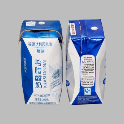 China 1000ML PRISMA Package Customized Size Cardboard Mini Milk Box For Milk Bottle for sale