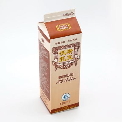 China Aseptic High Quality Customized Black Box Packaging Gable Boxes For Milk Custom Made for sale