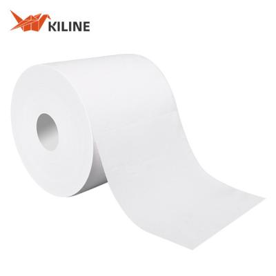 China Three Ply Reinforced Industrial Heavy Duty Wiping Paper Jumbo Roll White 54gsm for sale