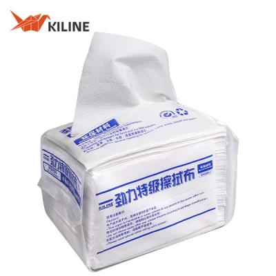 China OEM Ropa de limpieza industrial polivalente limpiadora de múltiples superficies toallitas de limpieza color blanco en venta