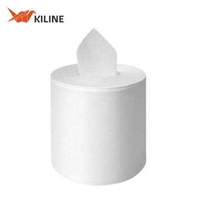 China 2 Ply Center Pull Paper Handtuchrolle Weißes Reinigungspapier für die Küche 1,1 kg/Rolle zu verkaufen